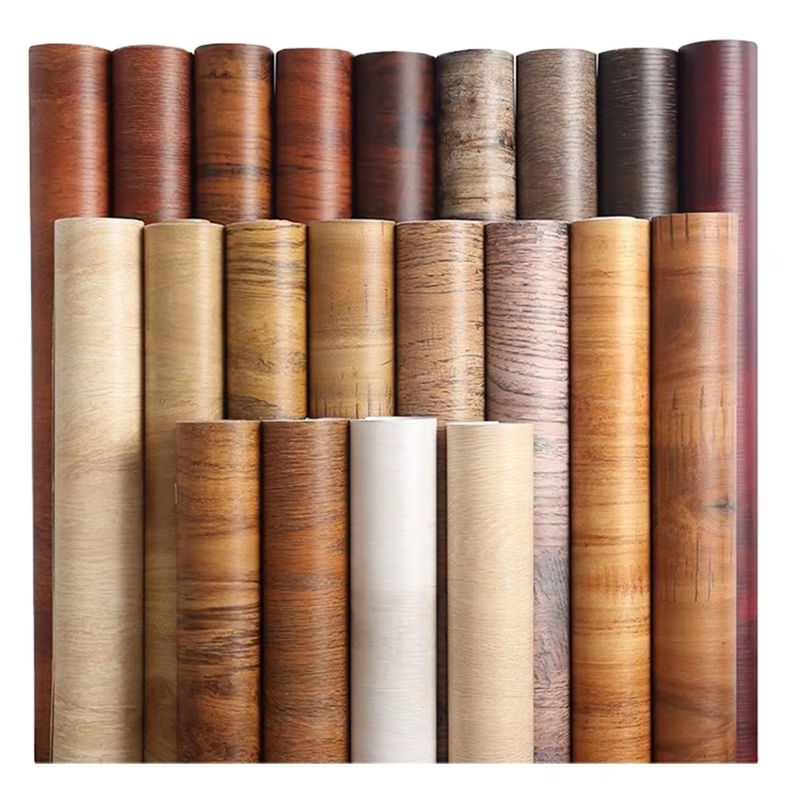 Light Oak Wood Grain Self Adhesive Decorative Film