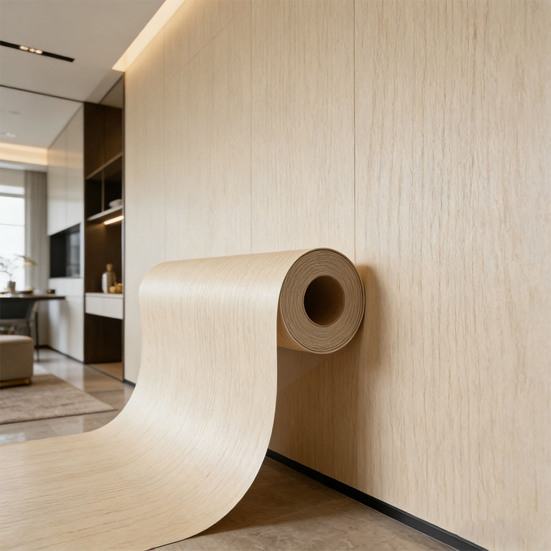Light Oak Wood Grain Self Adhesive Decorative Film